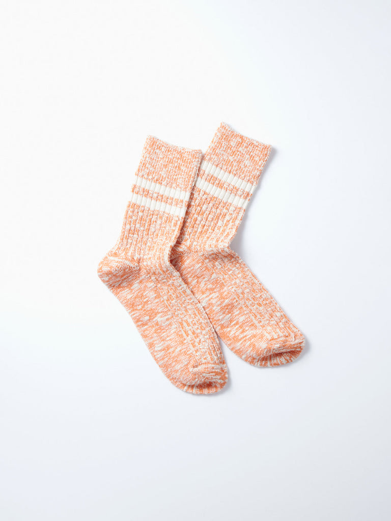 OG Cotton Slub Stripe Socks - Orange