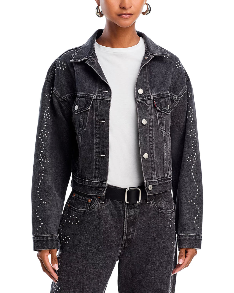 Shrunken 90s No Pleat Bejewled Trucker