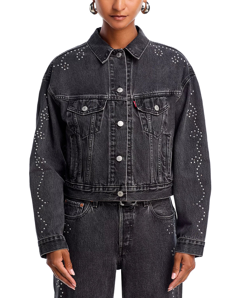 Shrunken 90s No Pleat Bejewled Trucker