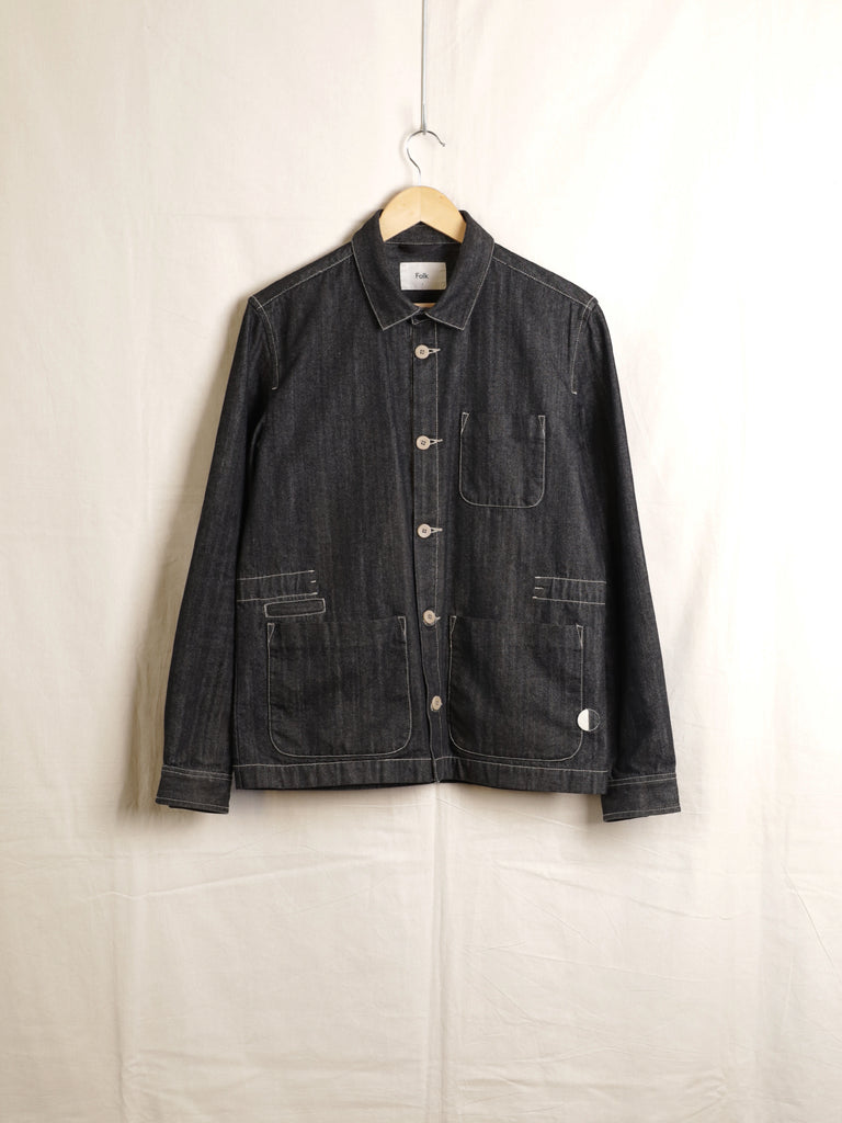 Folk Clothing - Assembly Jacket Black Denim