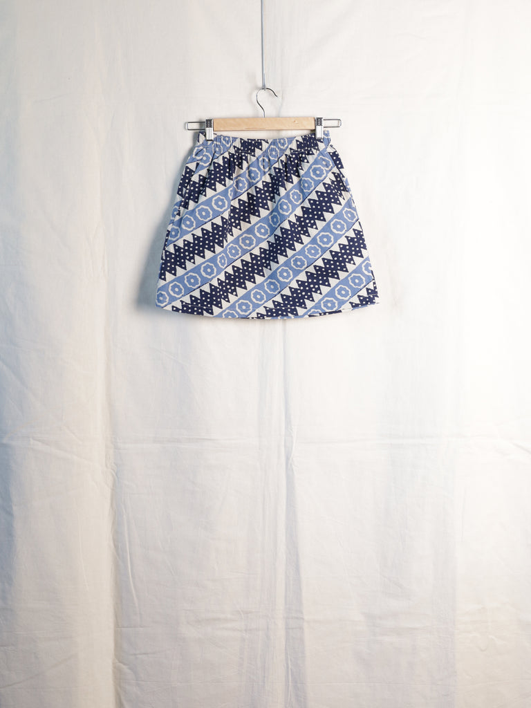 Engineered Garments - Block Print "Long Beach" Mini Skirt