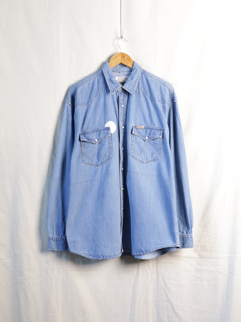 Wrangler - "Repaired" Denim Western Shirt