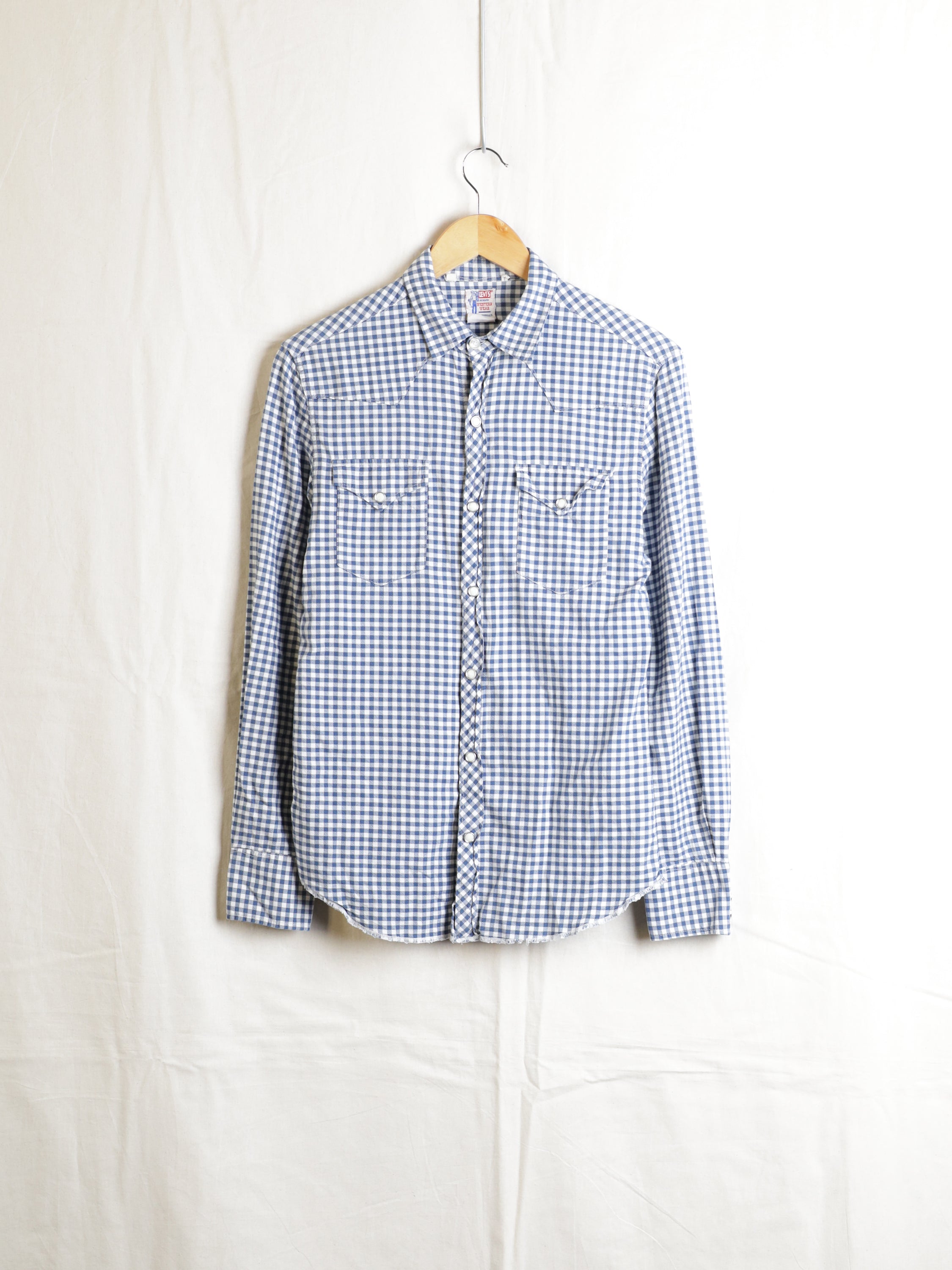 50’s Vintage Block Check Shirt Vintage 50s Pilgrim Shirt Loop Collar Small Distressed