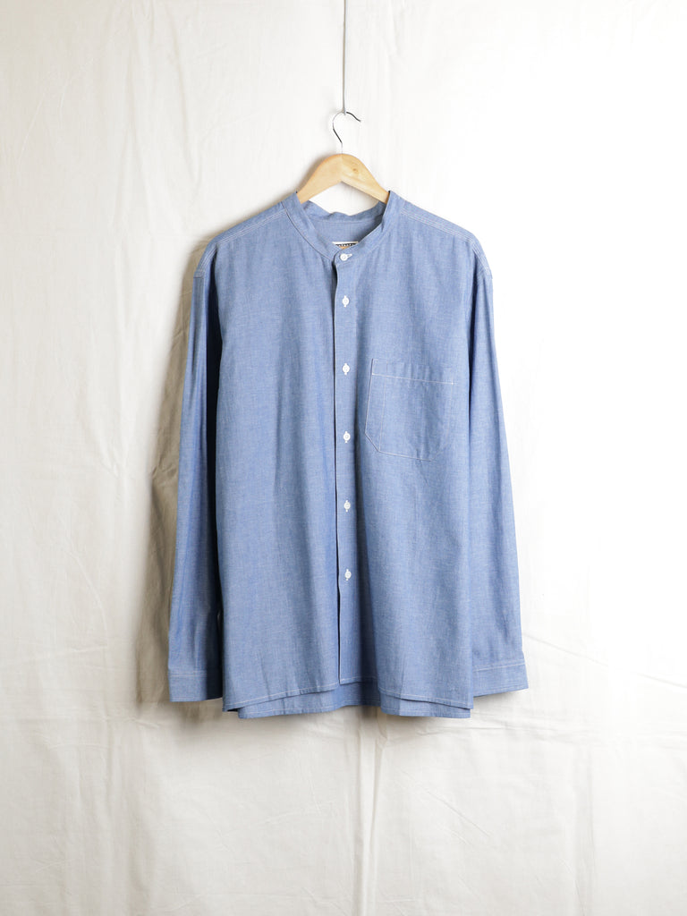 HebTroCo - Collarless Chambray Shirt
