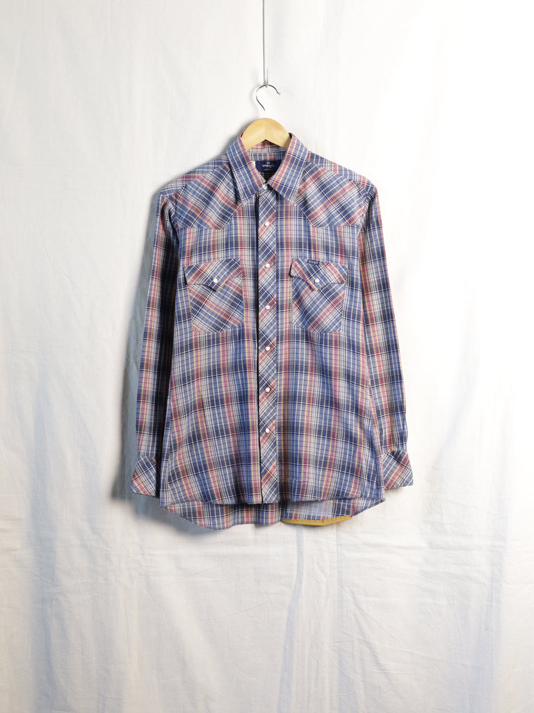 Wrangler - Repaired Fine Check Western Shirt
