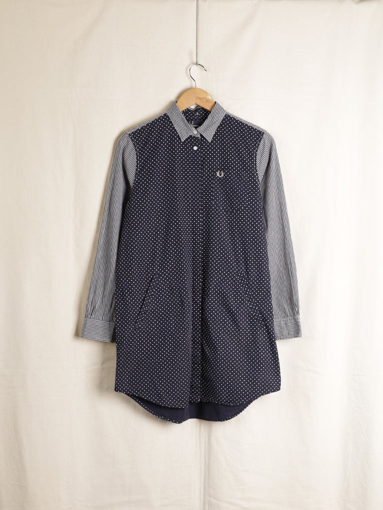 Fred Perry - Longline Polka Dot/Gingham Shirt