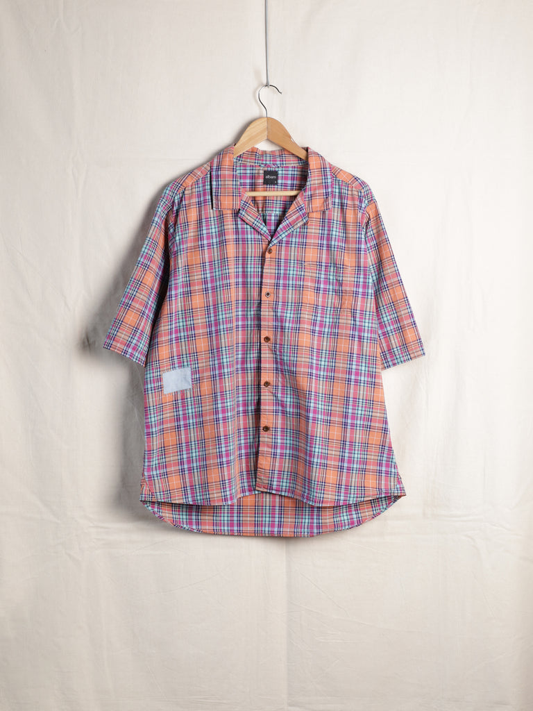 Albam - Repaired S/S Loop Collar Madras Shirt
