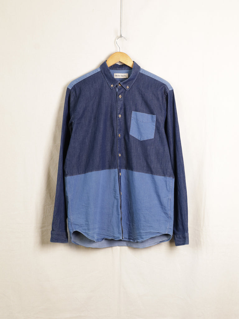 Libertine Libertine - Colourblock Indigo Chambray Shirt