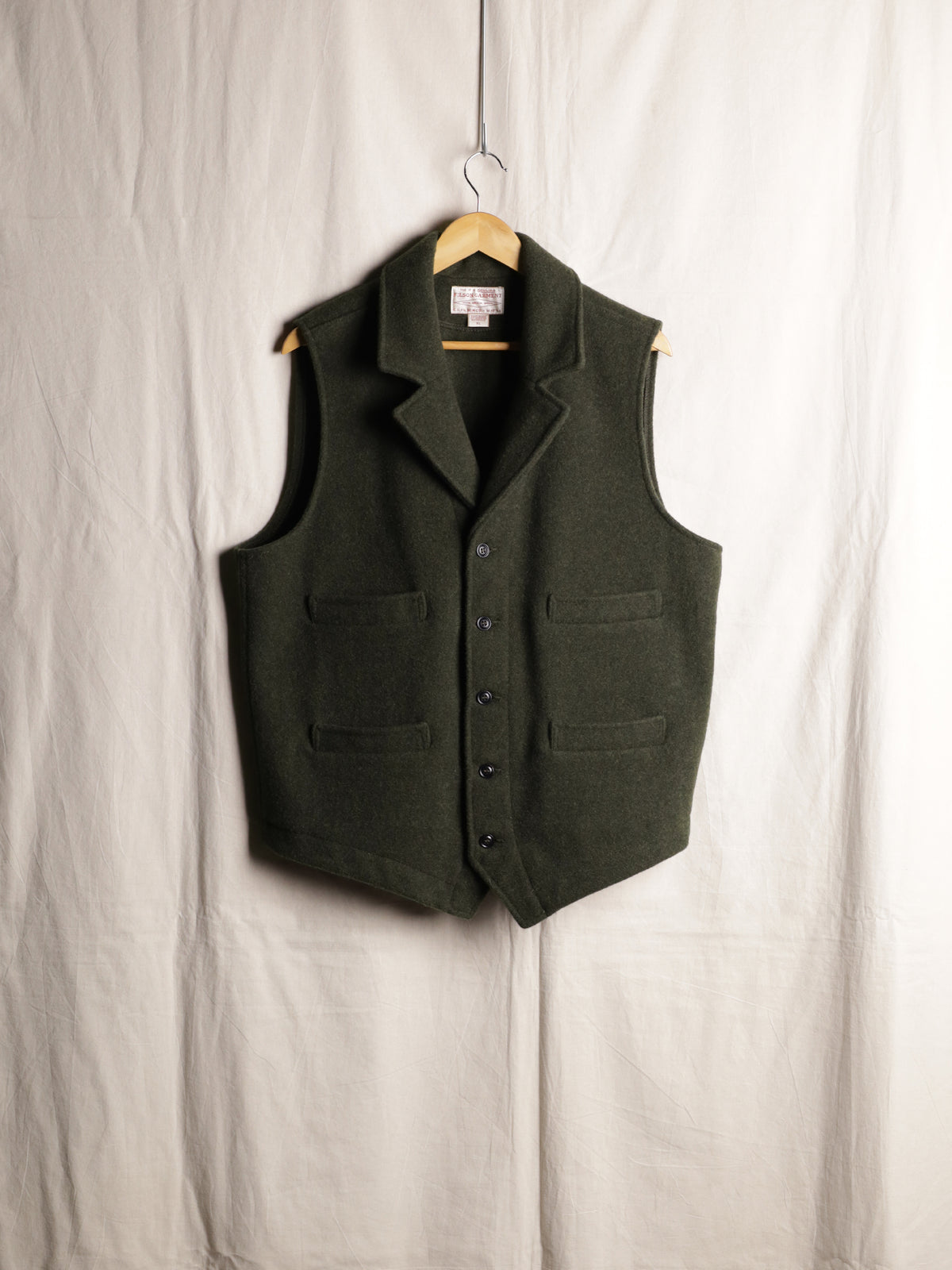 filson garment virgin wool vest USA製 Filson - Heavy Wool Western Vest | Indigo & Provisions