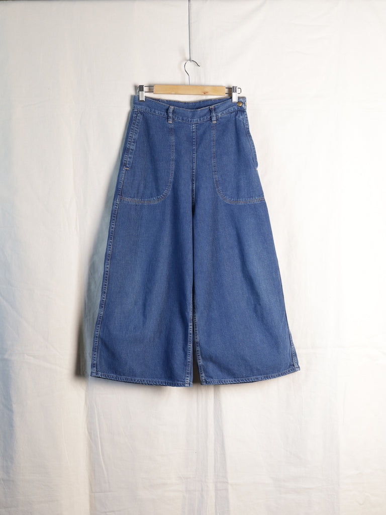 orSlow - Wide Leg Side Zip Jeans