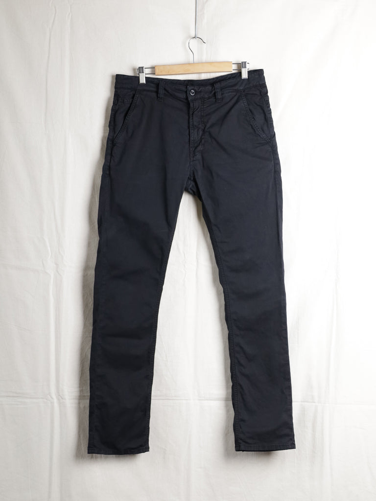 Nudie Jeans - "Slim Adam" Organic Cotton Chinos (Black)