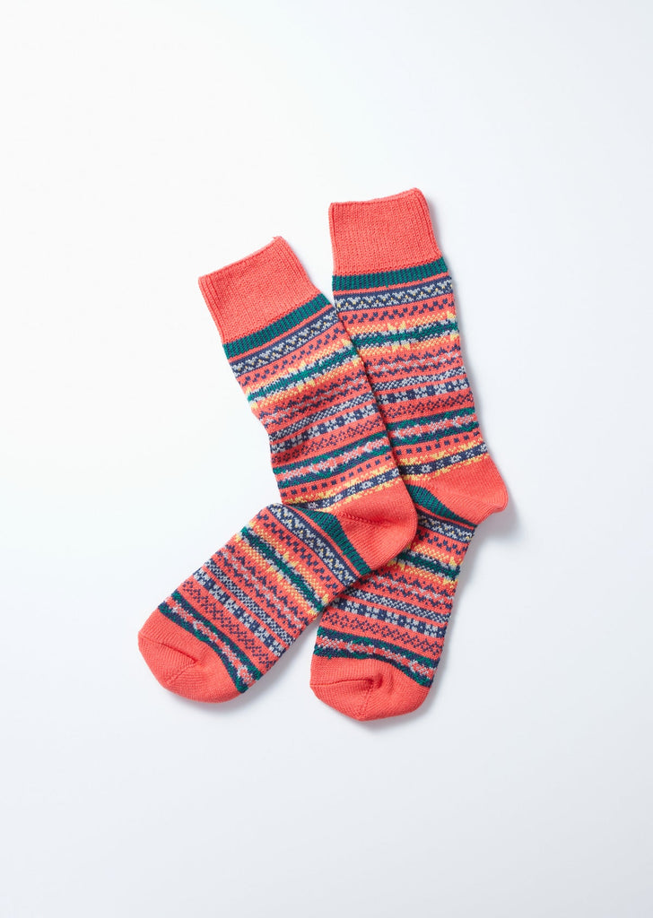 Jaquard Crew Socks "Fairisle"