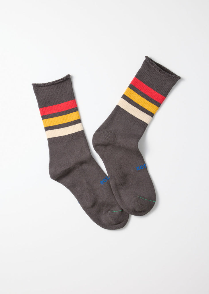 Fine Pile Striped Socks