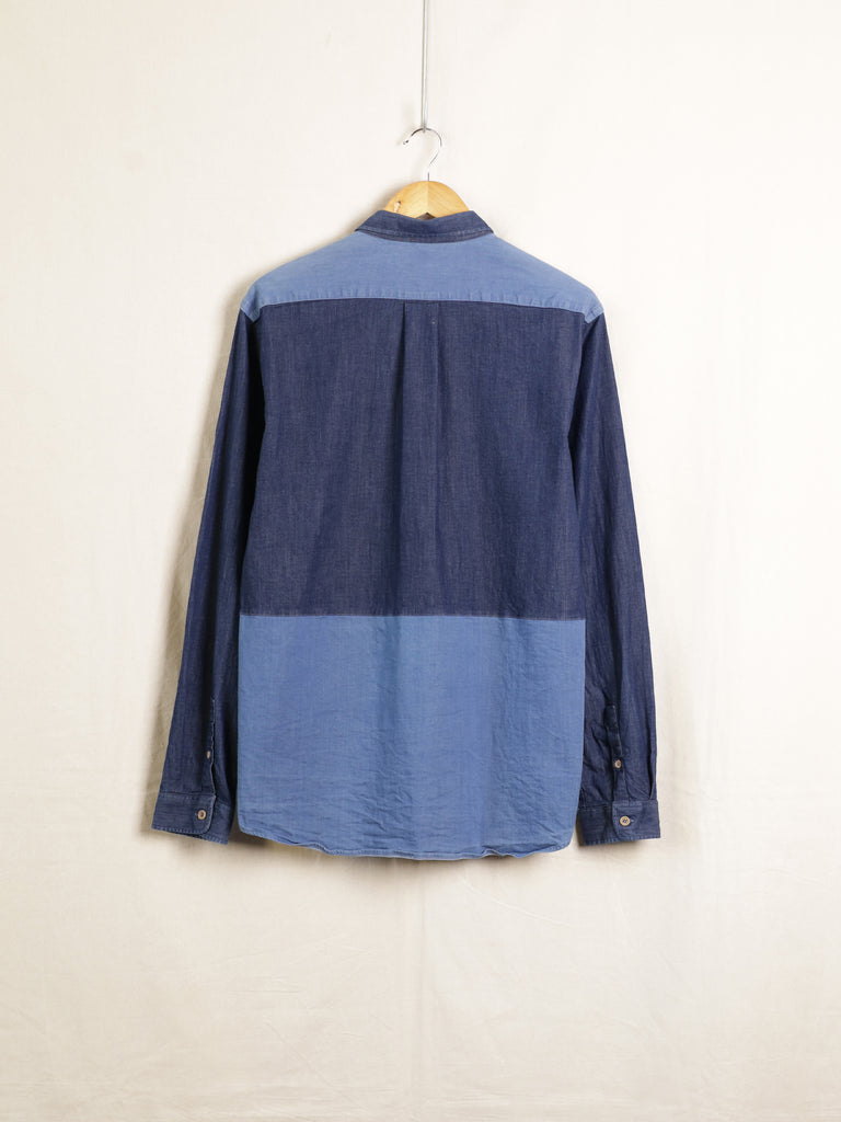 Libertine Libertine - Colourblock Indigo Chambray Shirt