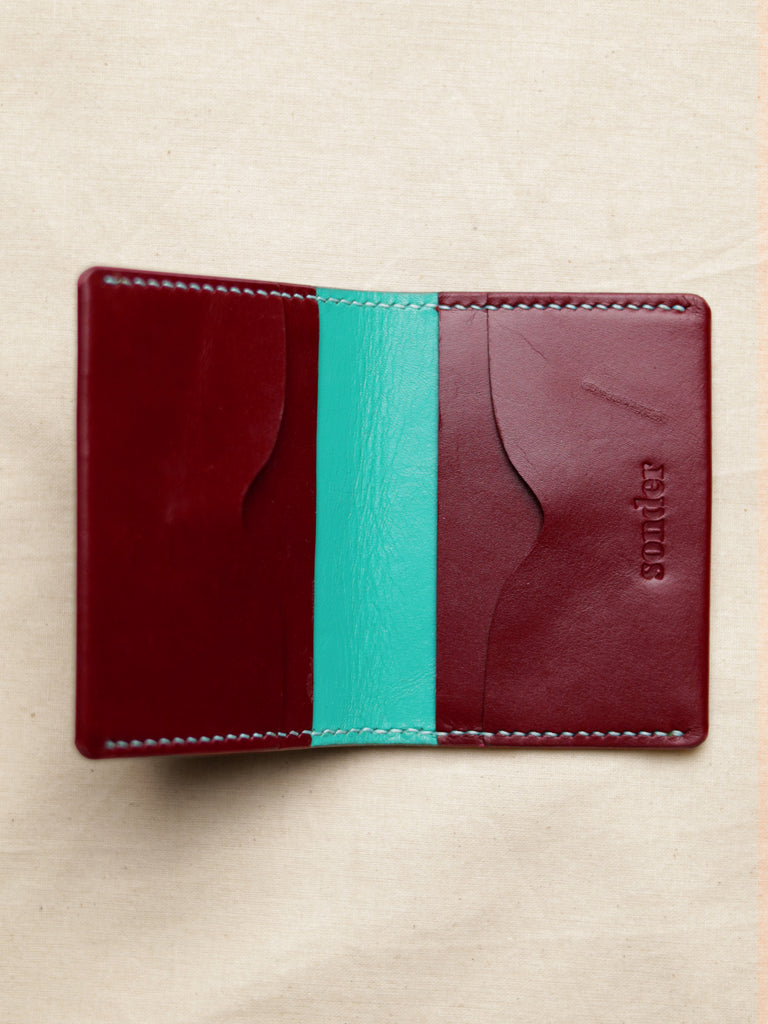 Driving Wallet - Oxblood/Teal