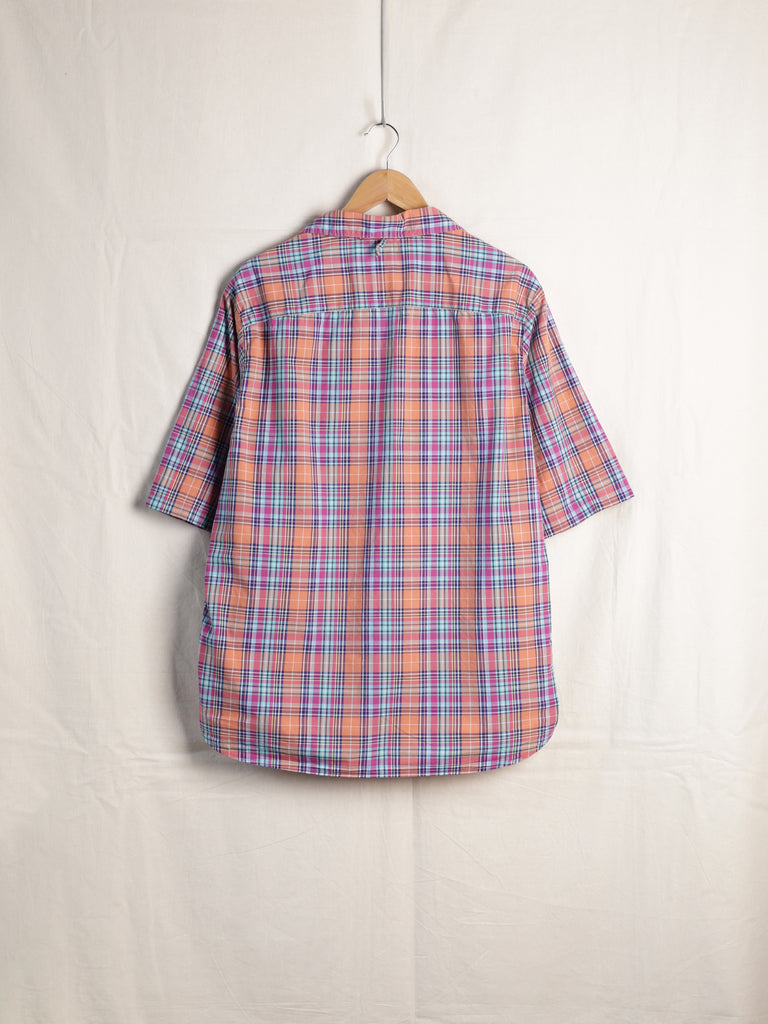 Albam - Repaired S/S Loop Collar Madras Shirt