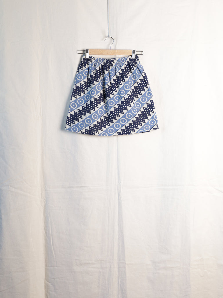 Engineered Garments - Block Print "Long Beach" Mini Skirt