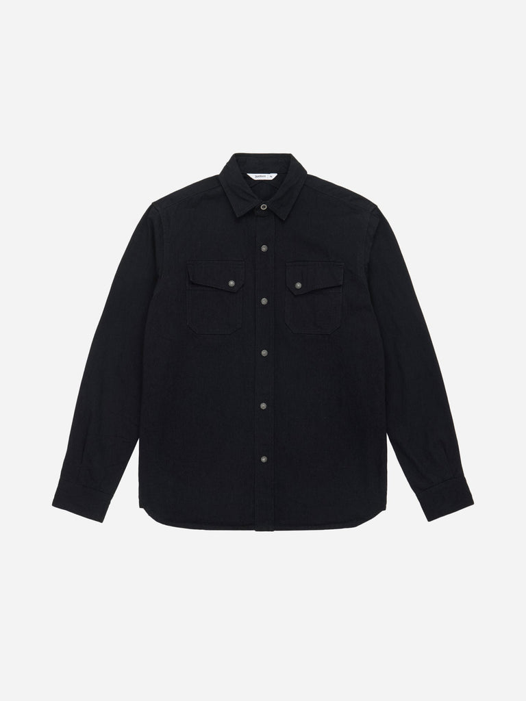 Crosscut Western Shirt - Black Selvedge Denim