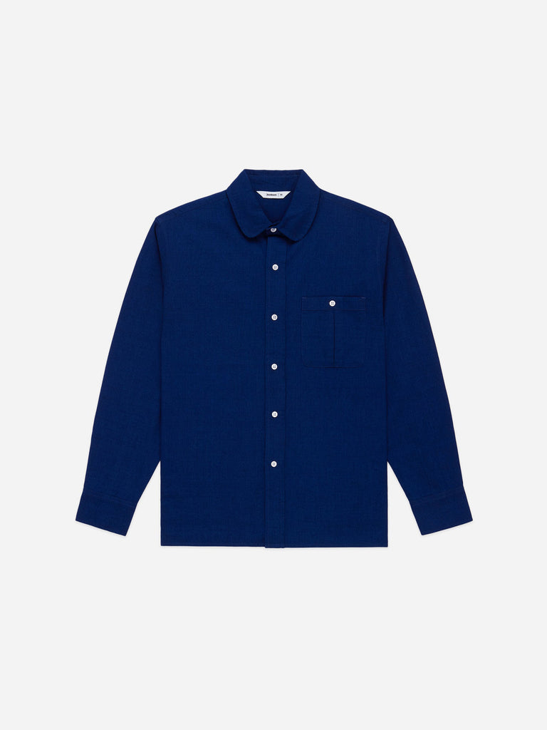 Club Collar Shirt - Indigo Selvedge Broadcloth