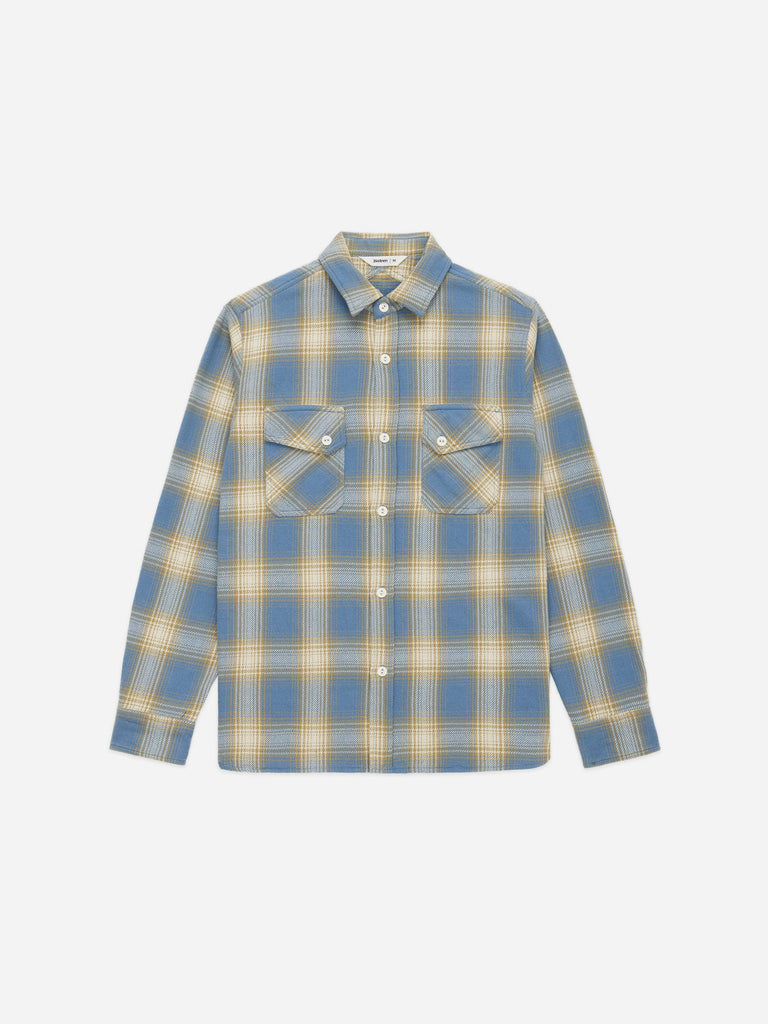 Crosscut Flannel - Powder Blue