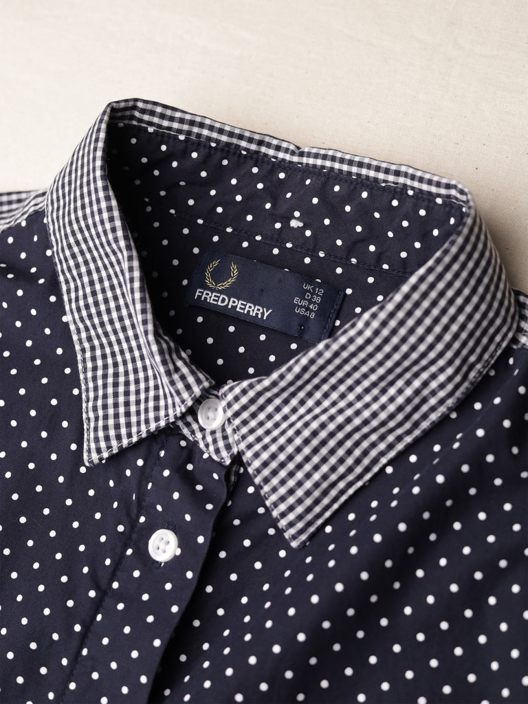 Fred Perry - Longline Polka Dot/Gingham Shirt