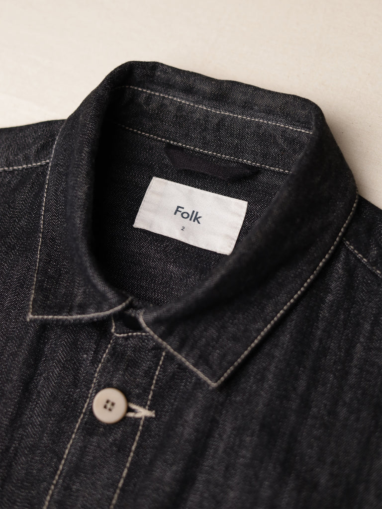 Folk Clothing - Assembly Jacket Black Denim