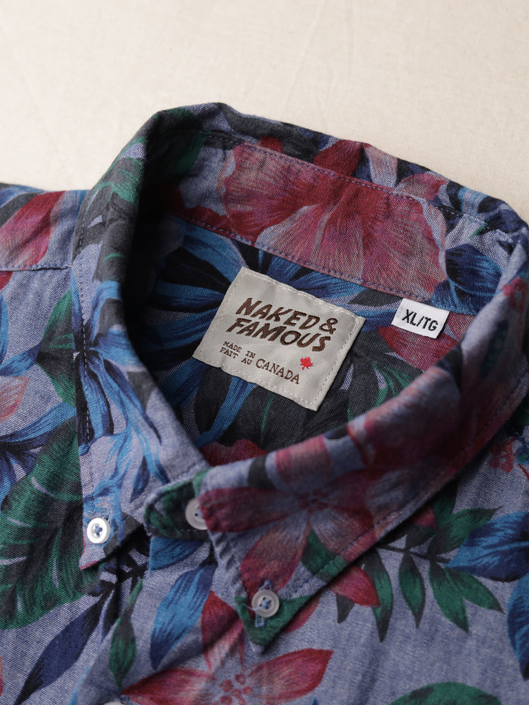 Naked & Famous - Floral B.D. Chambray Shirt