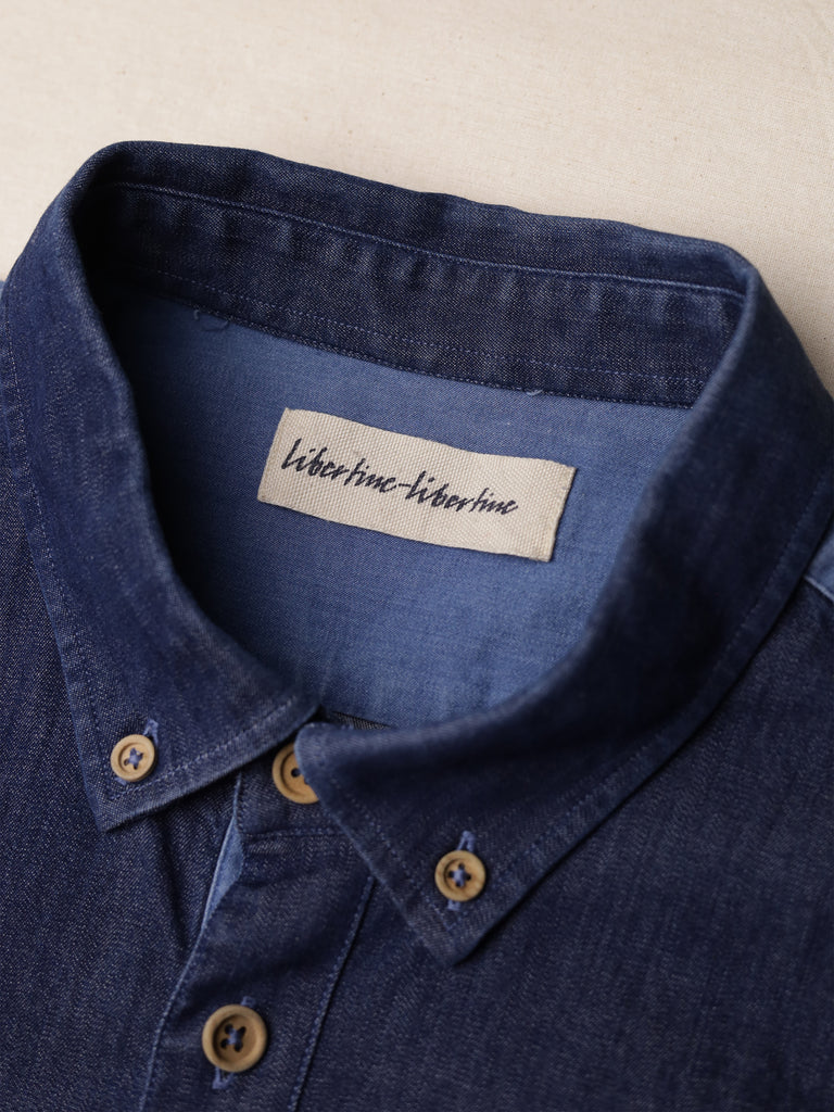 Libertine Libertine - Colourblock Indigo Chambray Shirt