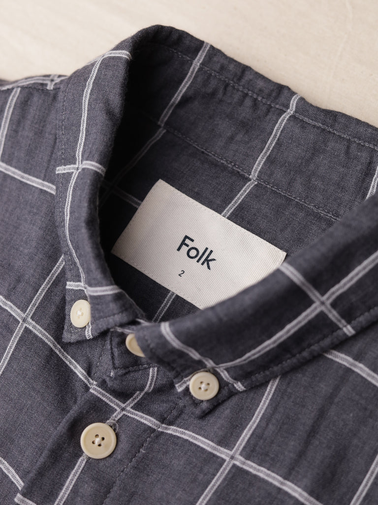 Folk Clothing - "Storm" Double Face Check Shirt
