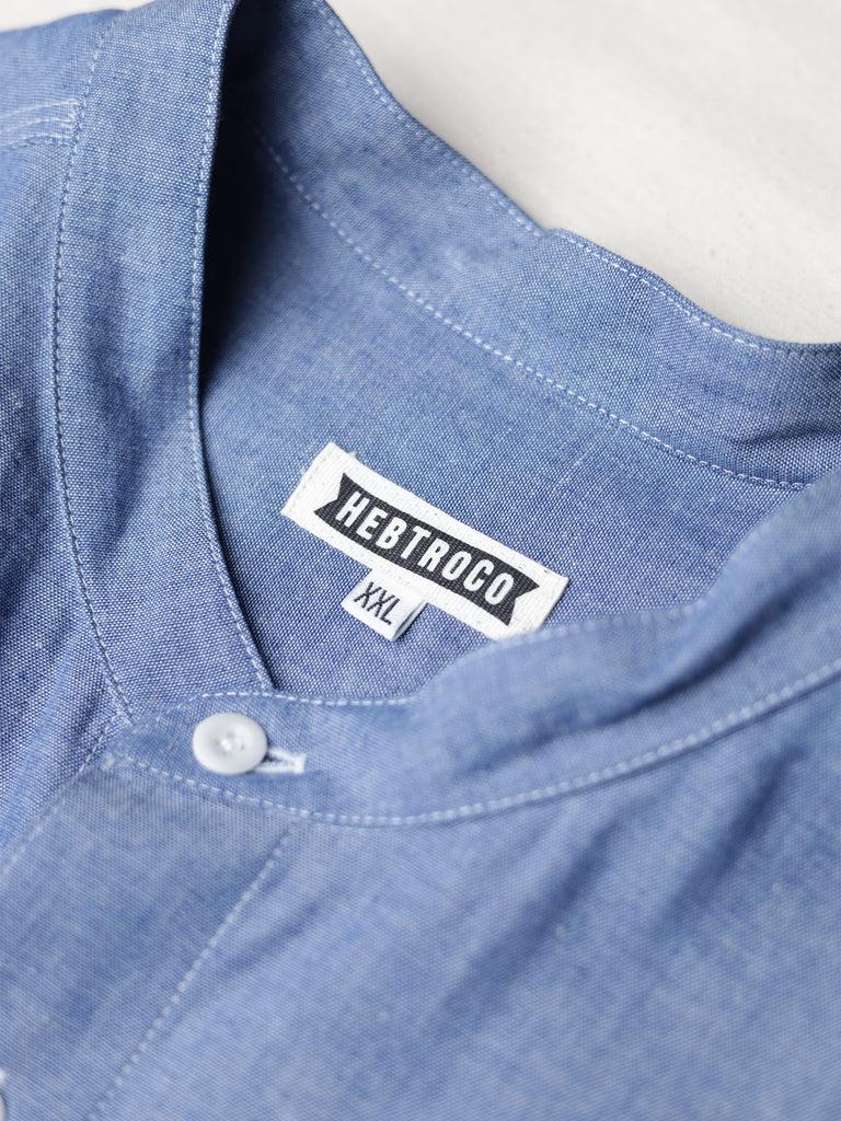 HebTroCo - Collarless Chambray Shirt