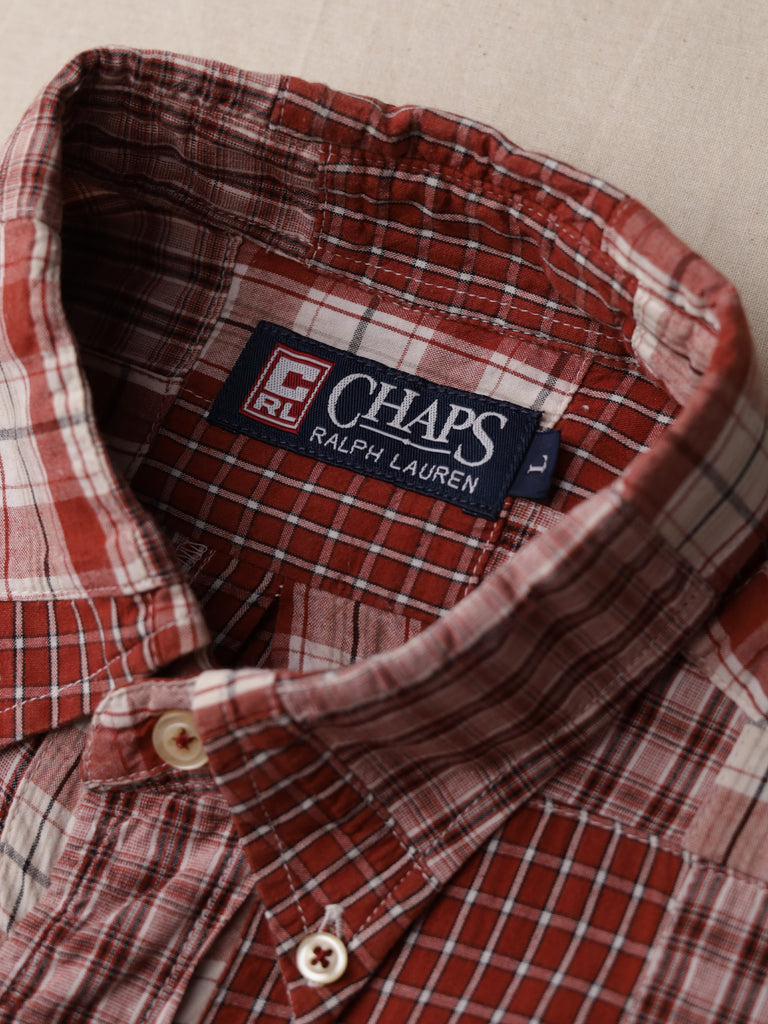Chaps by Ralph Lauren - Patchwork Orange Check S/S Shirt