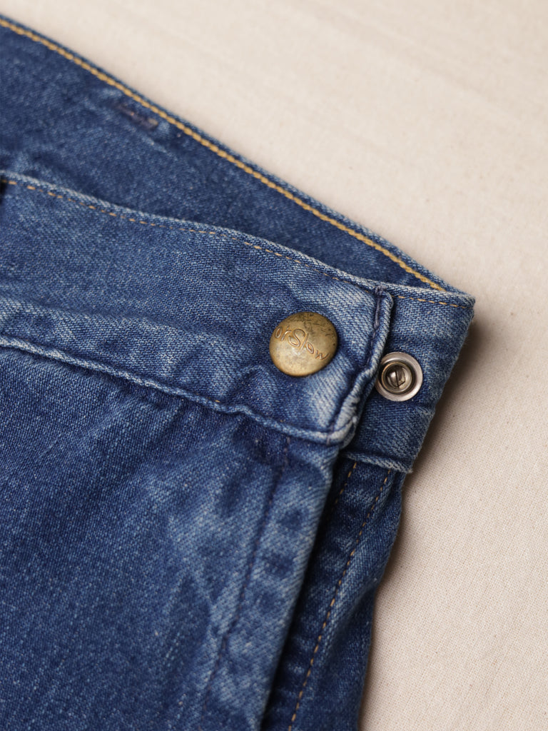 orSlow - Wide Leg Side Zip Jeans