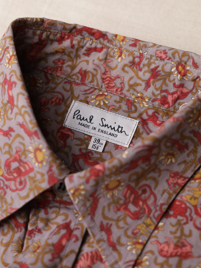 Paul Smith - 80s Printed Cotton Lawn Shirt