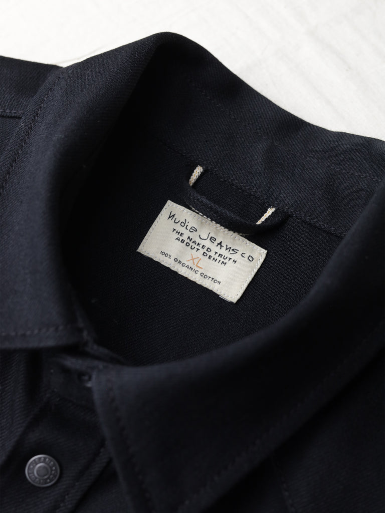 Nudie Jeans - "Jonas" Dry Black Selvedge Shirt