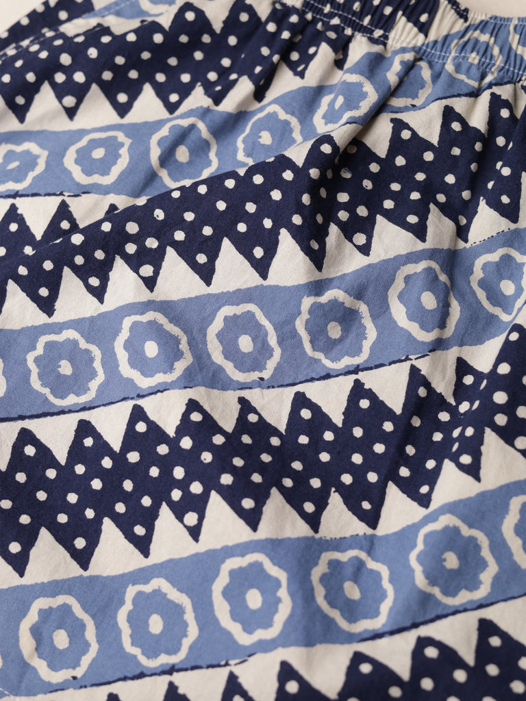 Engineered Garments - Block Print "Long Beach" Mini Skirt