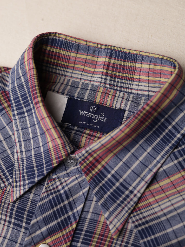 Wrangler - Repaired Fine Check Western Shirt