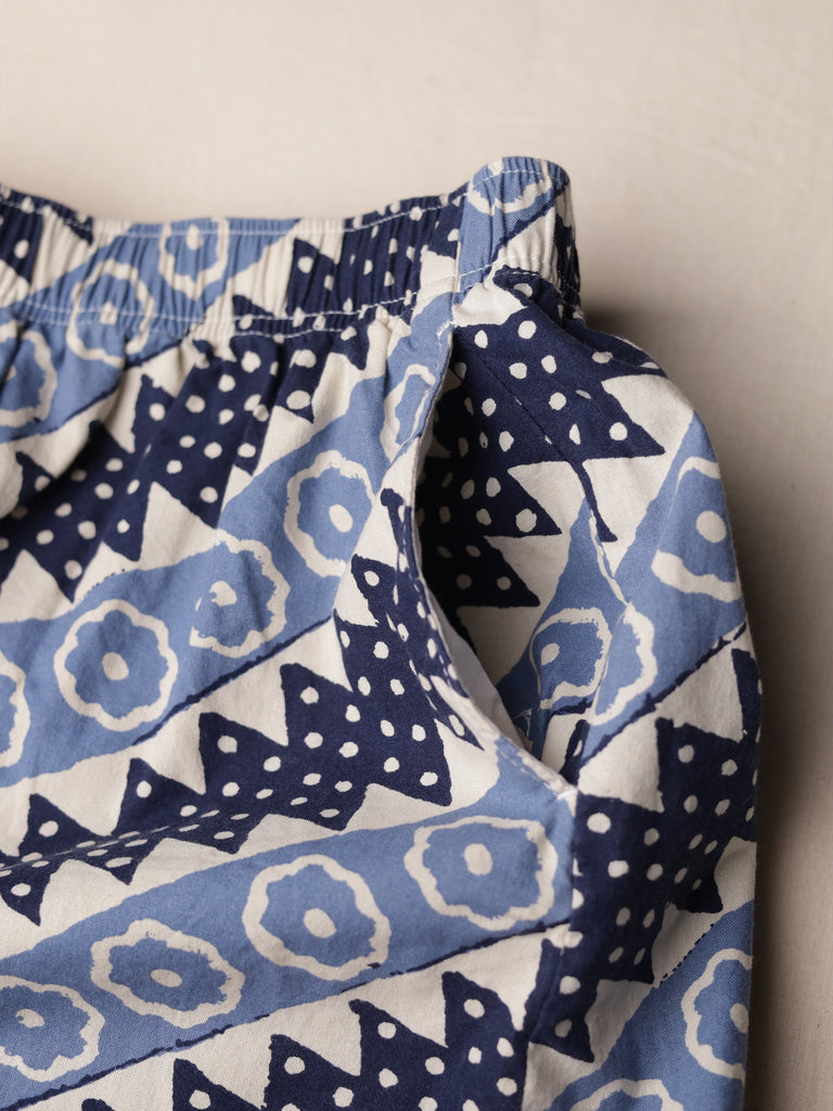 Engineered Garments - Block Print "Long Beach" Mini Skirt