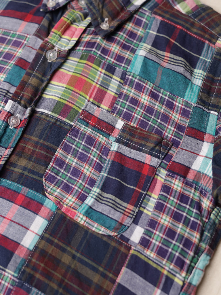 BEAMS Boy - S/S Patchwork Madras Shirt
