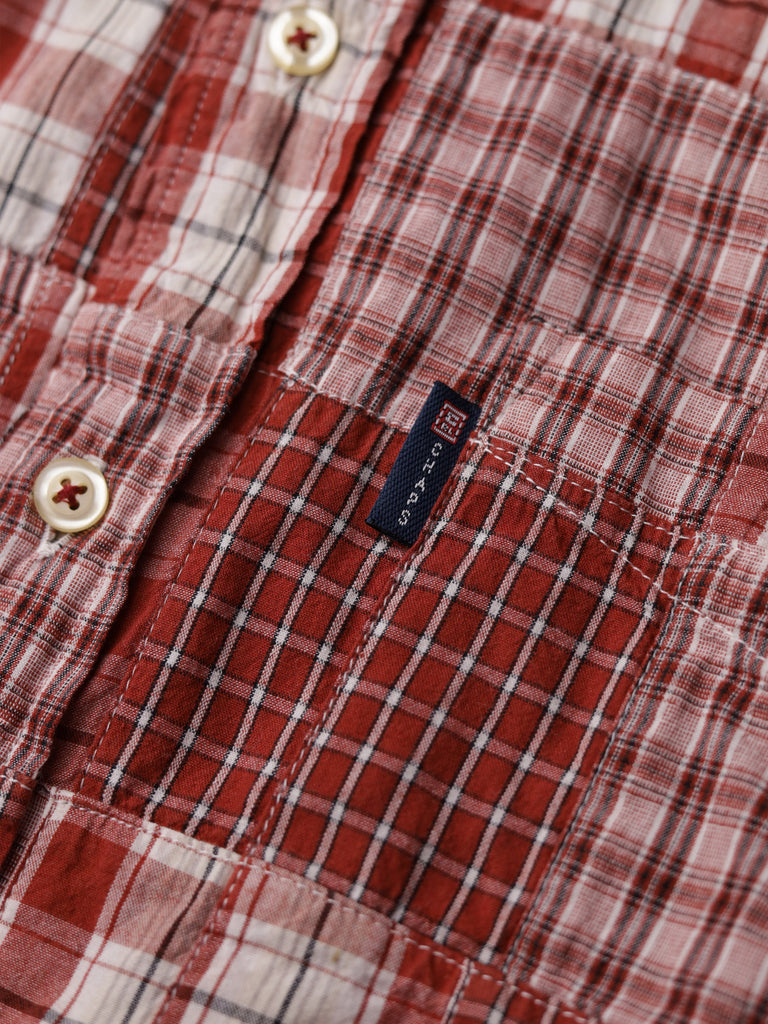 Chaps by Ralph Lauren - Patchwork Orange Check S/S Shirt