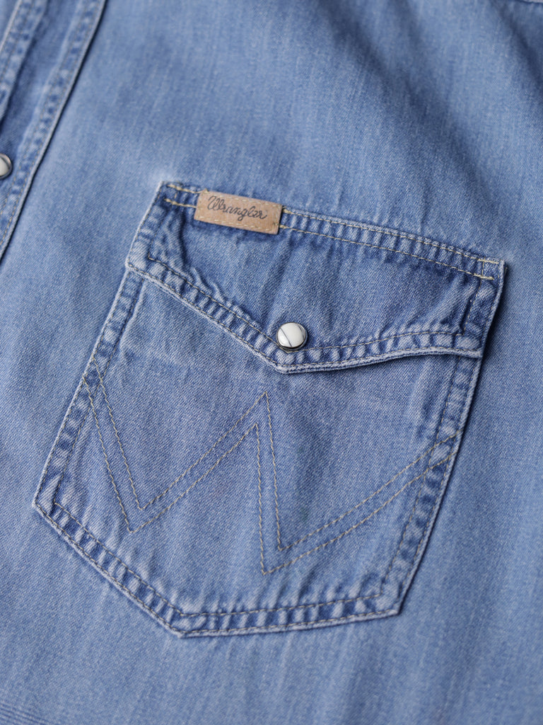 Wrangler - "Repaired" Denim Western Shirt