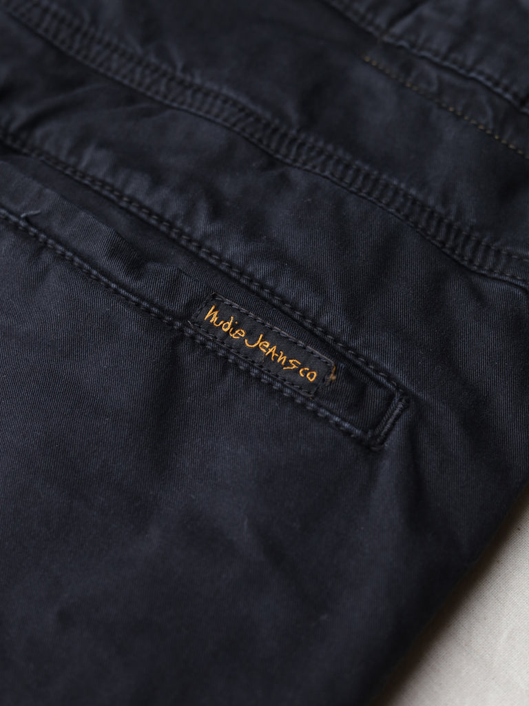 Nudie Jeans - "Slim Adam" Organic Cotton Chinos (Black)