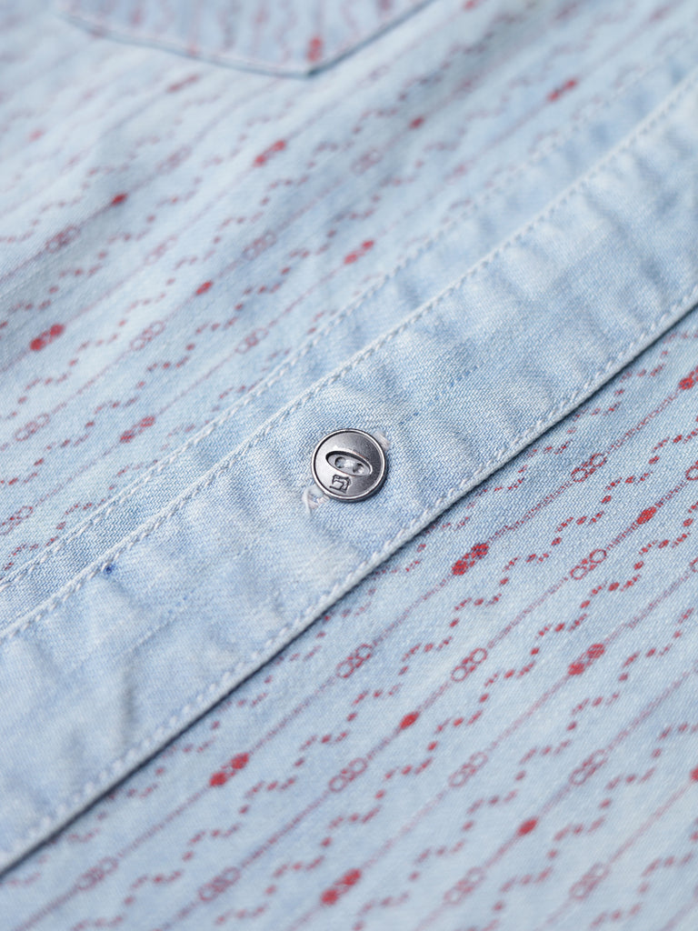 Scotch & Soda - Printed Denim Western Shirt