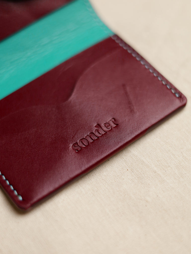 Driving Wallet - Oxblood/Teal