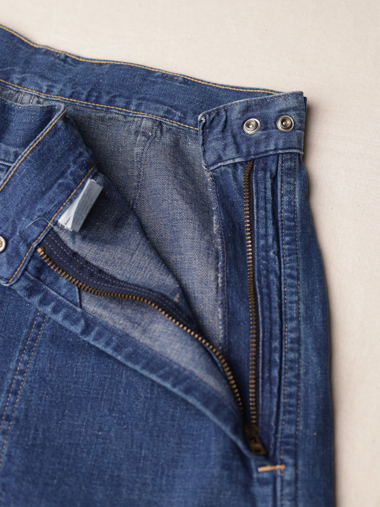 orSlow - Wide Leg Side Zip Jeans