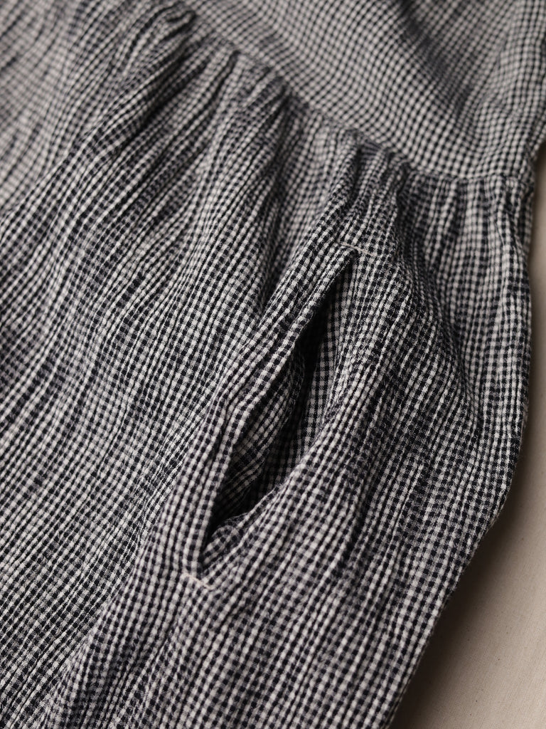 Toast - "Freya" Crinkle Gingham Dress