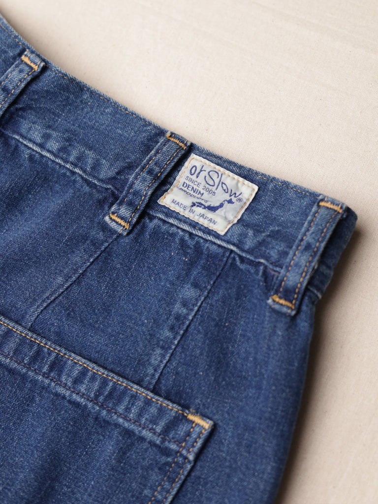 orSlow - Wide Leg Side Zip Jeans