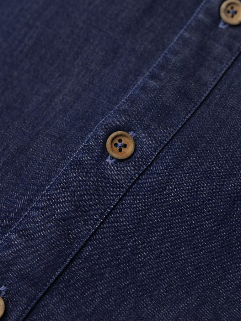 Libertine Libertine - Colourblock Indigo Chambray Shirt
