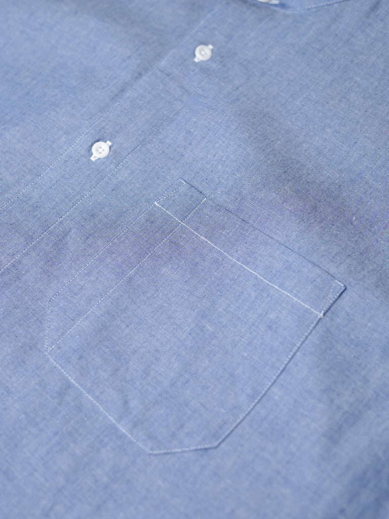 HebTroCo - Collarless Chambray Shirt