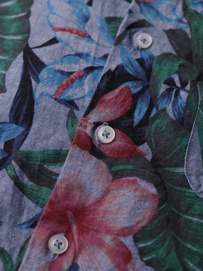 Naked & Famous - Floral B.D. Chambray Shirt