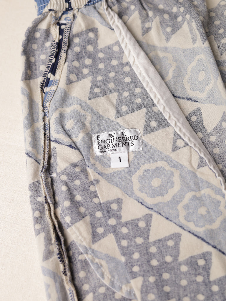 Engineered Garments - Block Print "Long Beach" Mini Skirt